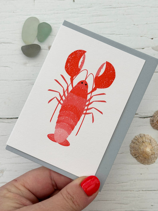 Lovely Red Lobster Mini Greetings Cards