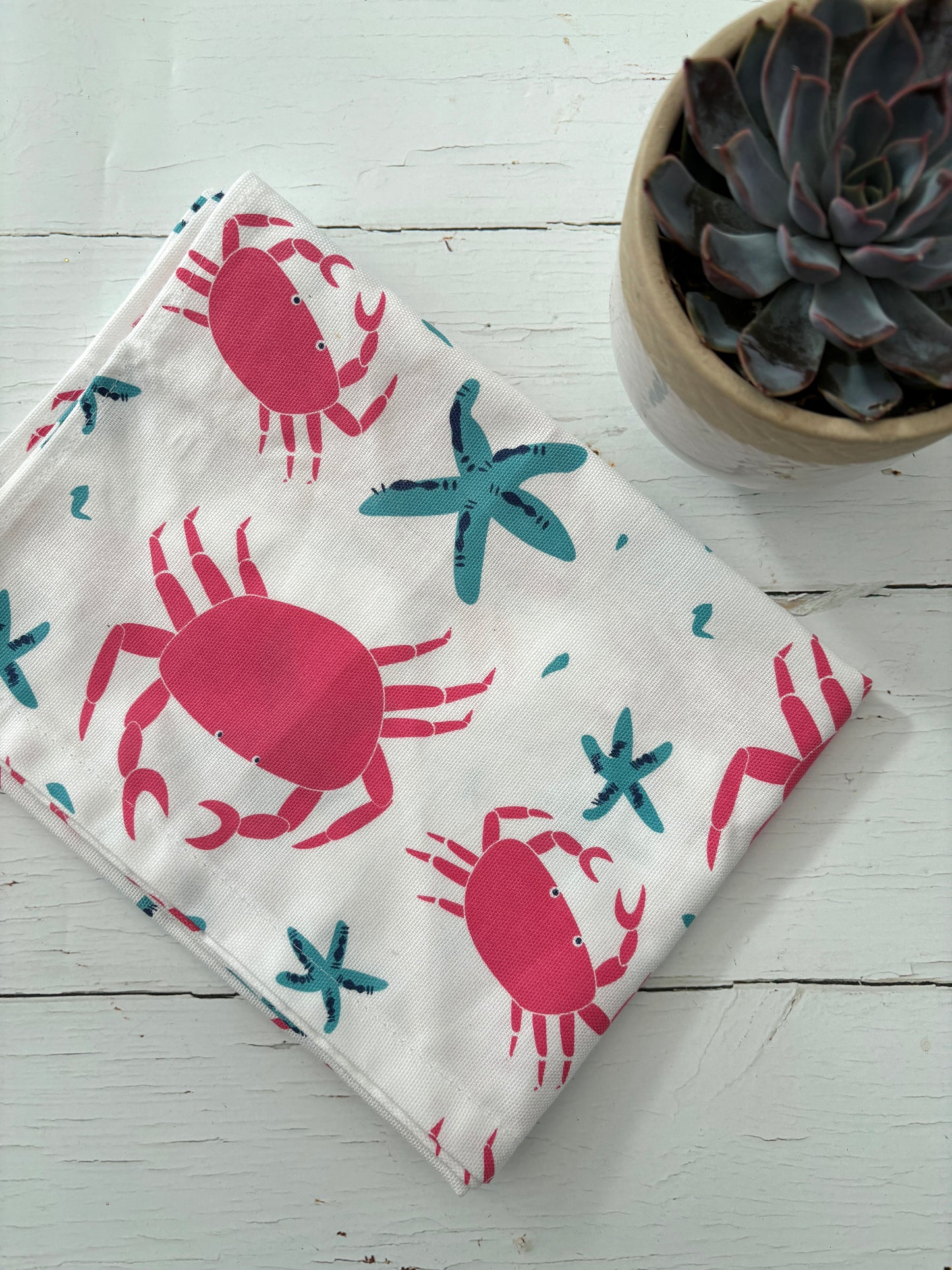 Cornish Teatowels: Seagulls; Crabs & Starfish; Surf; Cornish Pasty Recipe