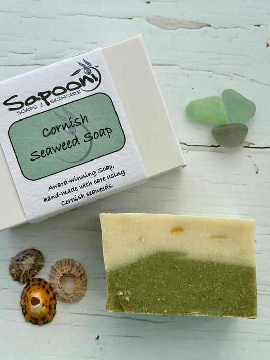 Locally Handmade Cornish Soap: Cornish Seaweed Soap 90g bar