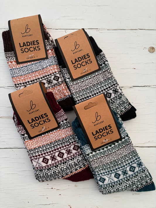 Ladies Soft Socks in Natural Colours