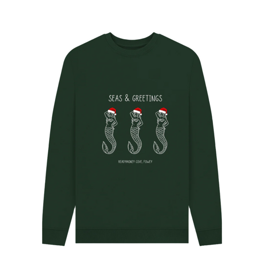 Evergreen Men's Festive Mermaids Readymoney Christmas Jumper Sweat