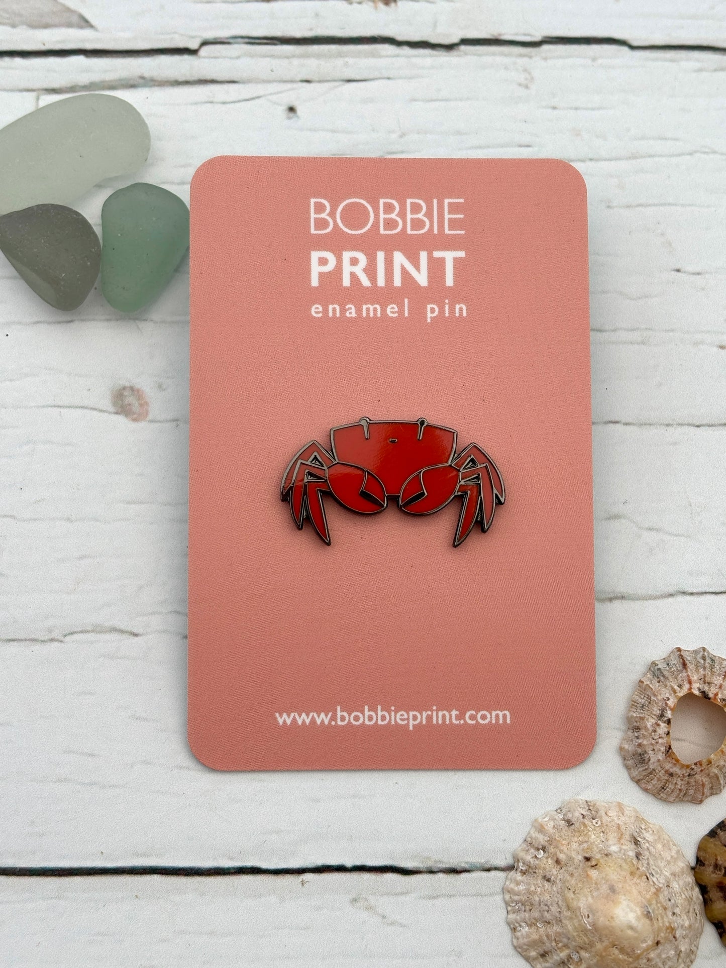 Red Crab Enamel Pin Badge