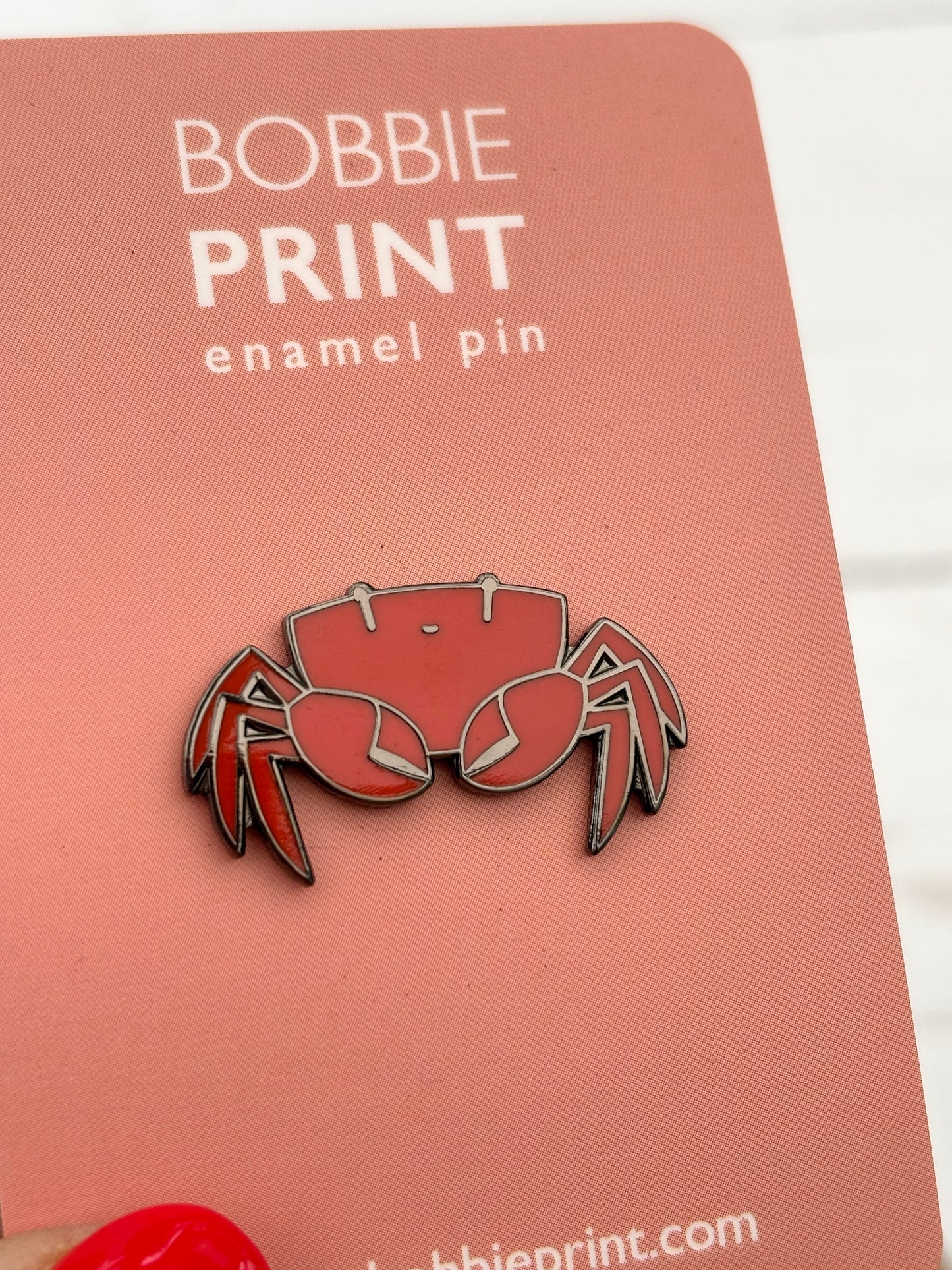 Red Crab Enamel Pin Badge