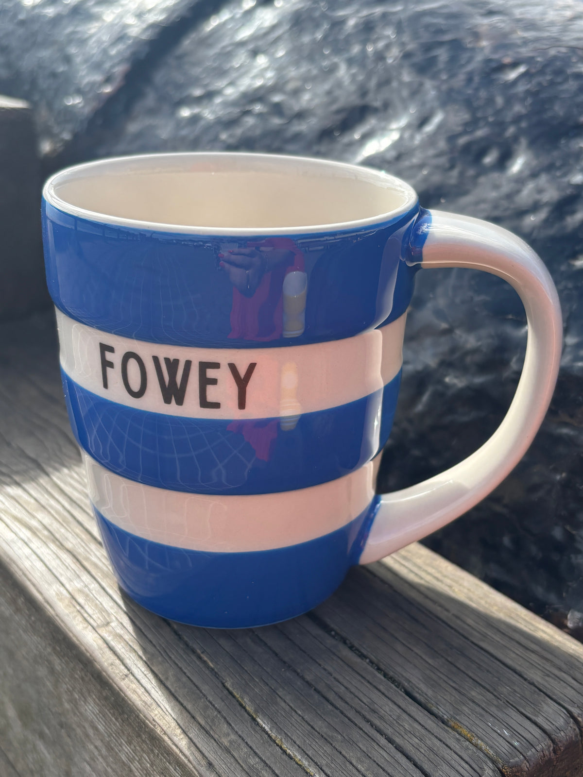 Limited Edition Classic Blue Fowey 120z Cornishware Mug