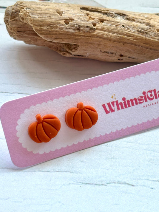 Pumpkin Stud Earrings