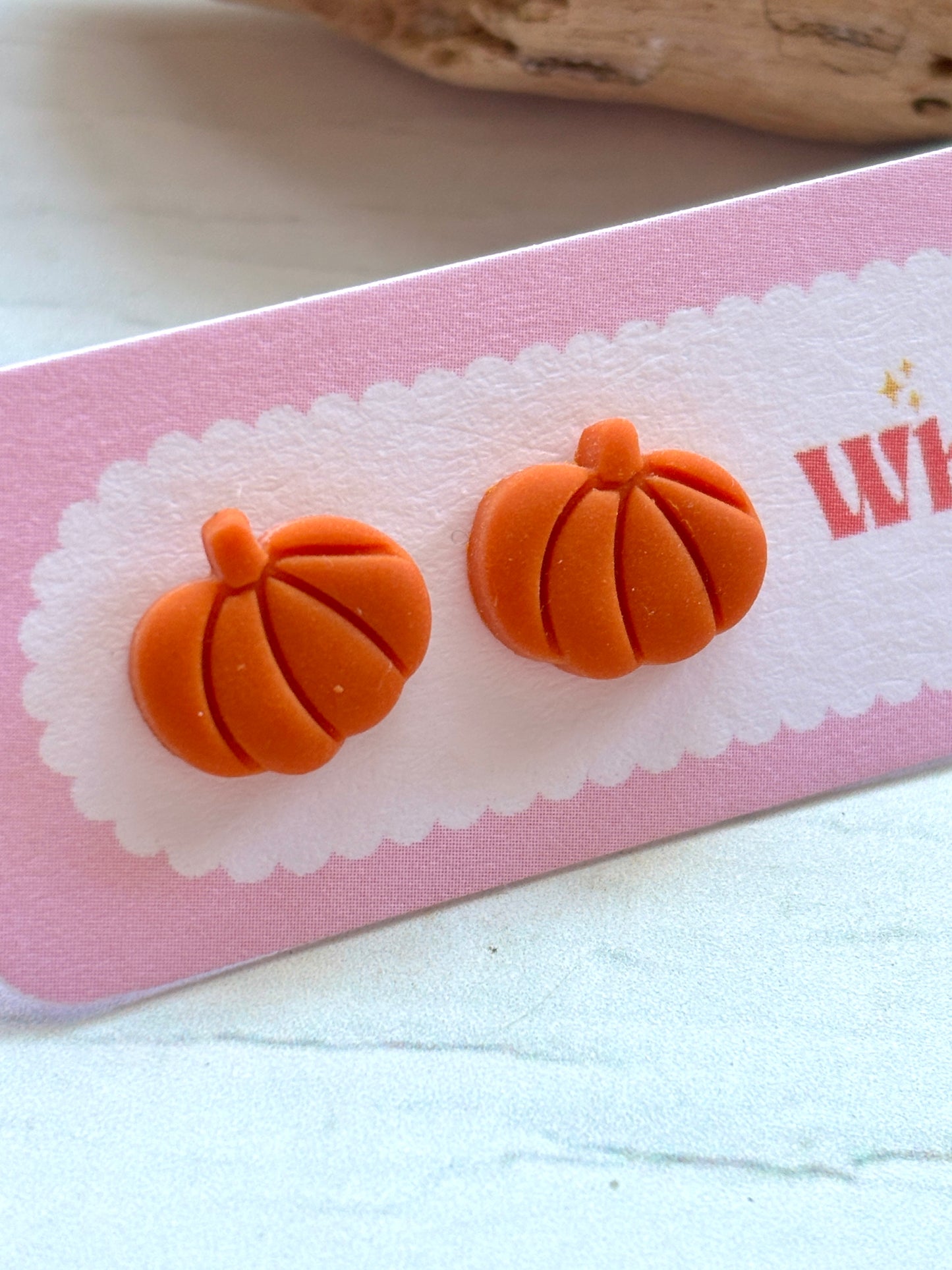 Pumpkin Stud Earrings