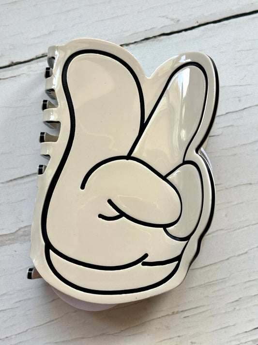 Peace Sign Hair Claw