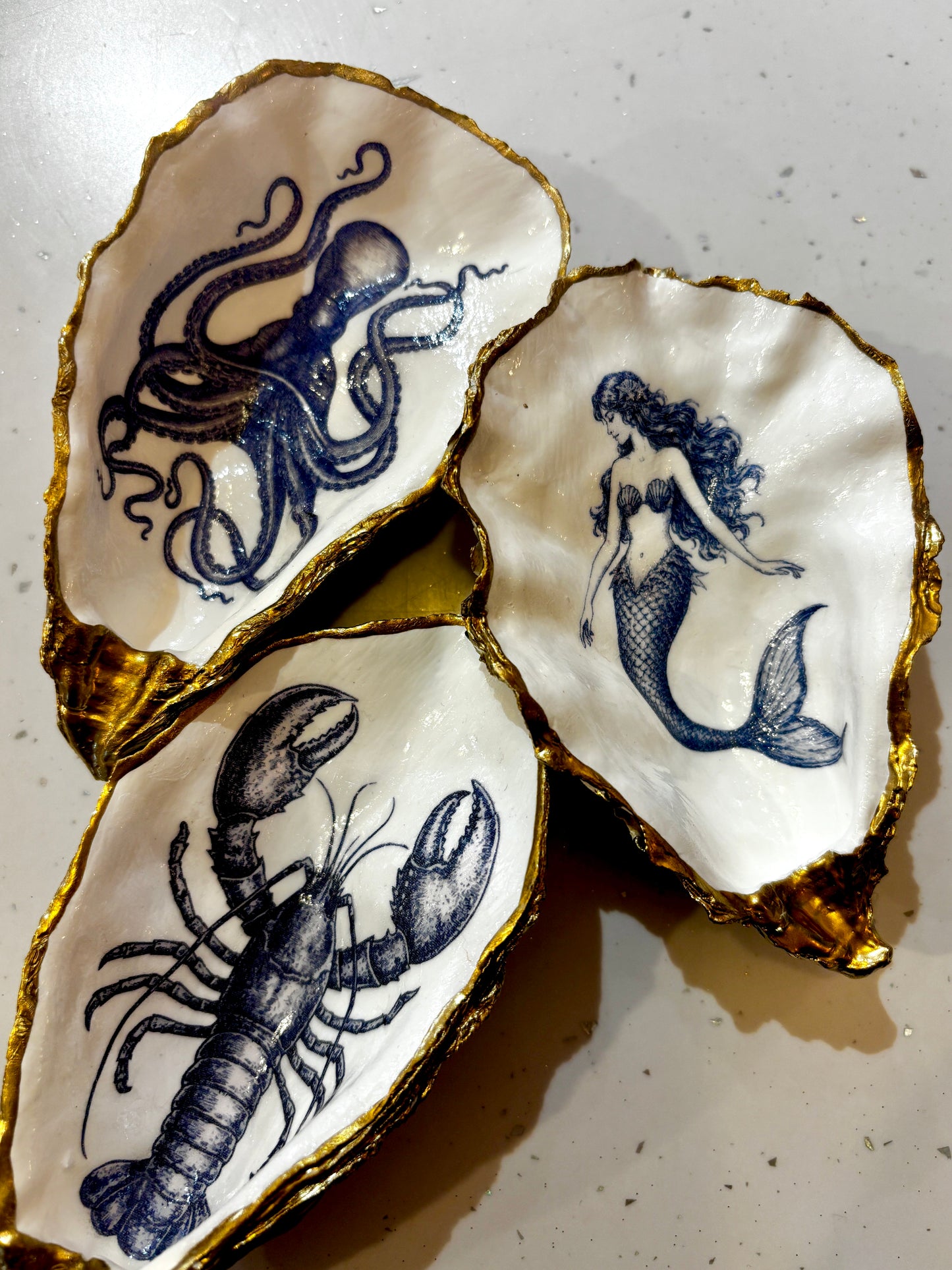 Seaside Decorated Oyster Shells