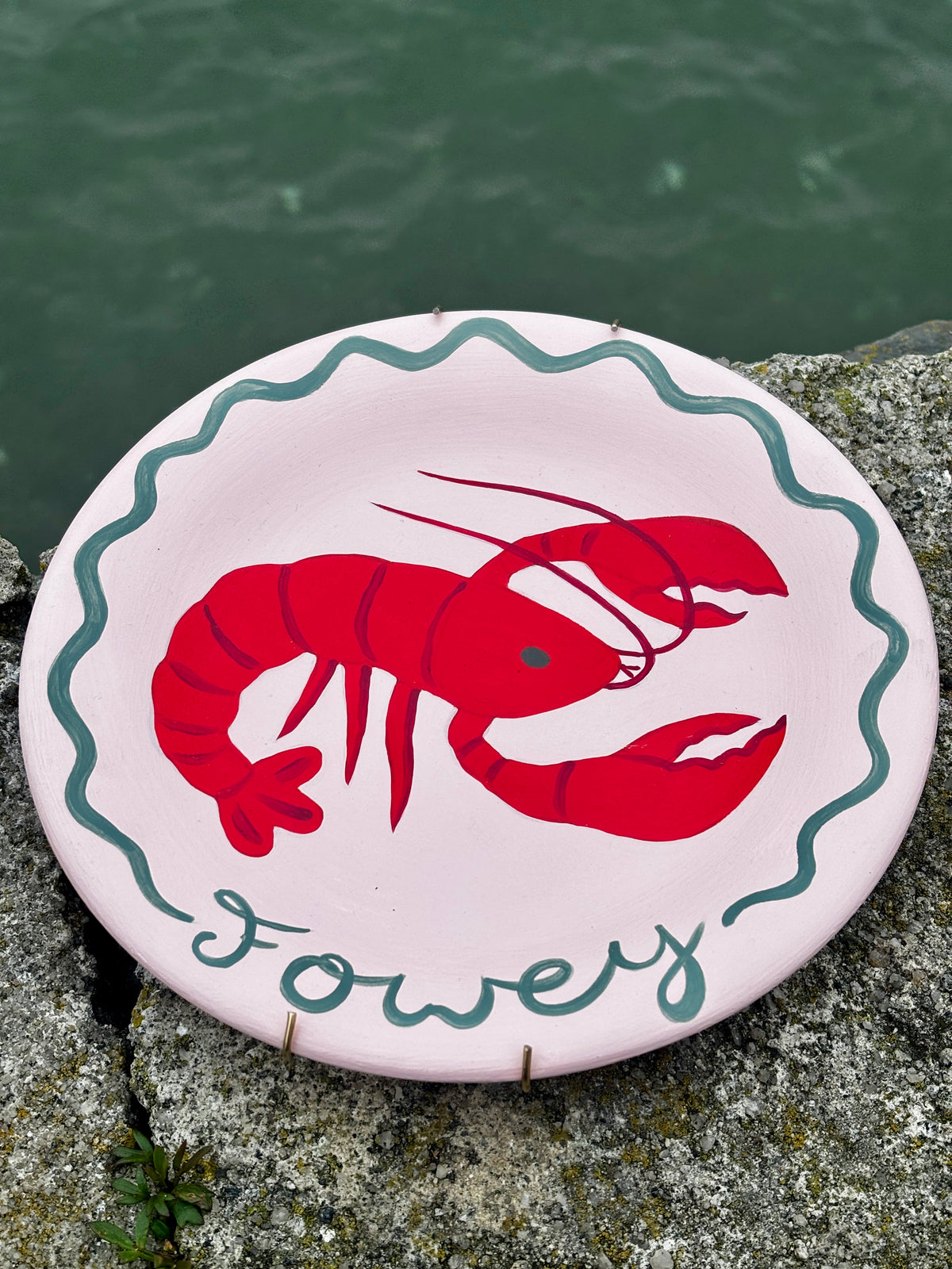 Handpainted Colourful Fowey Sealife Plates