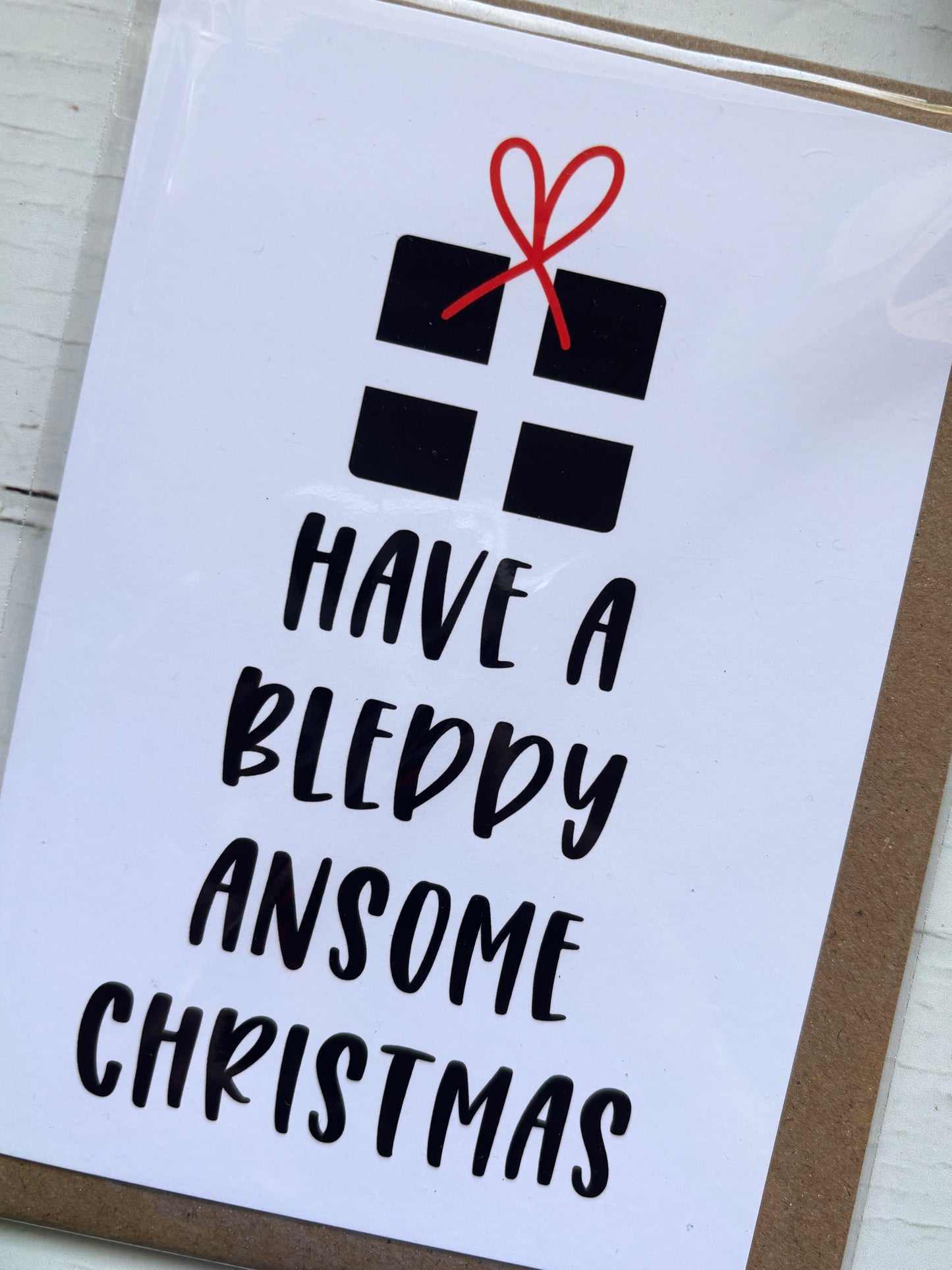 Bleddy Ansome Cornish Christmas Card