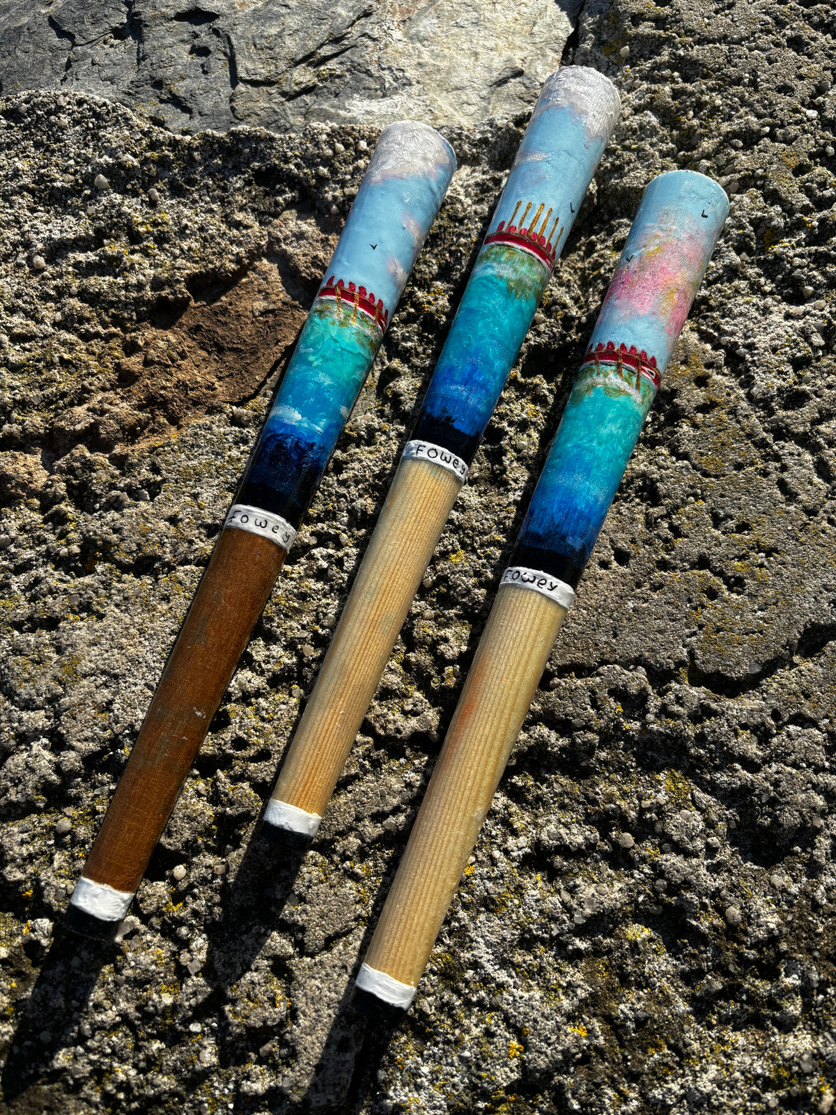 Handpainted Wooden Fowey Gig Pins