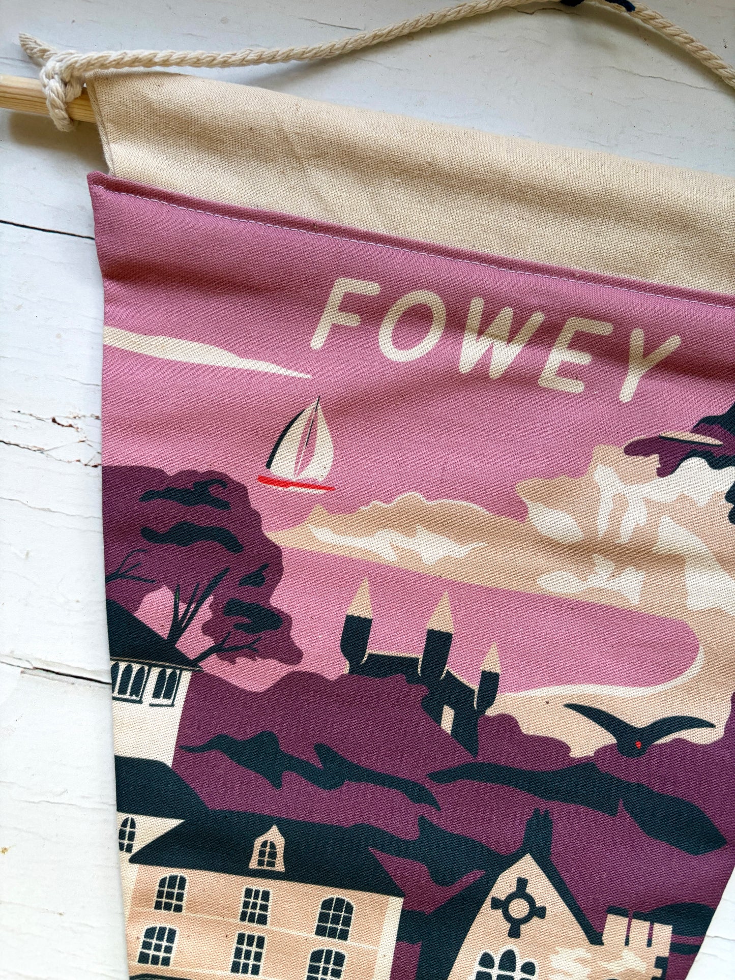 Fowey Handmade Fabric Flag