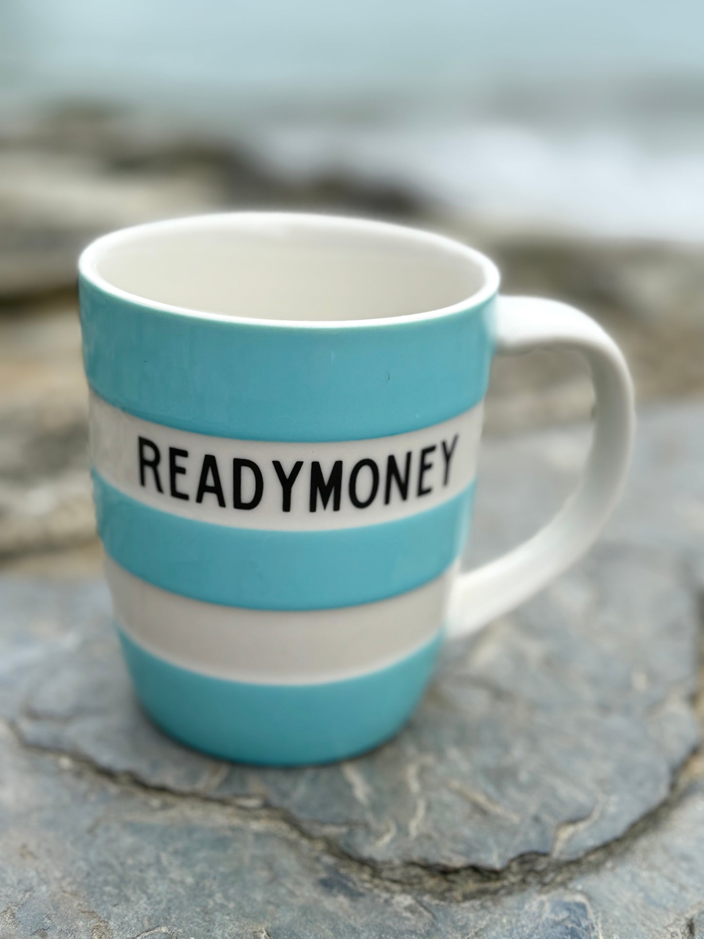 Pink & Pale Blue Limited Edition 12oz Readymoney Cornishware Mugs