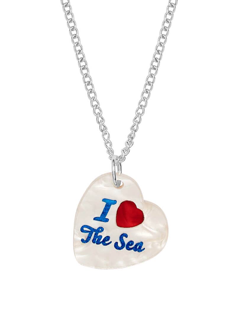 I ♥️ The Sea Seaside - Heart Pendant
