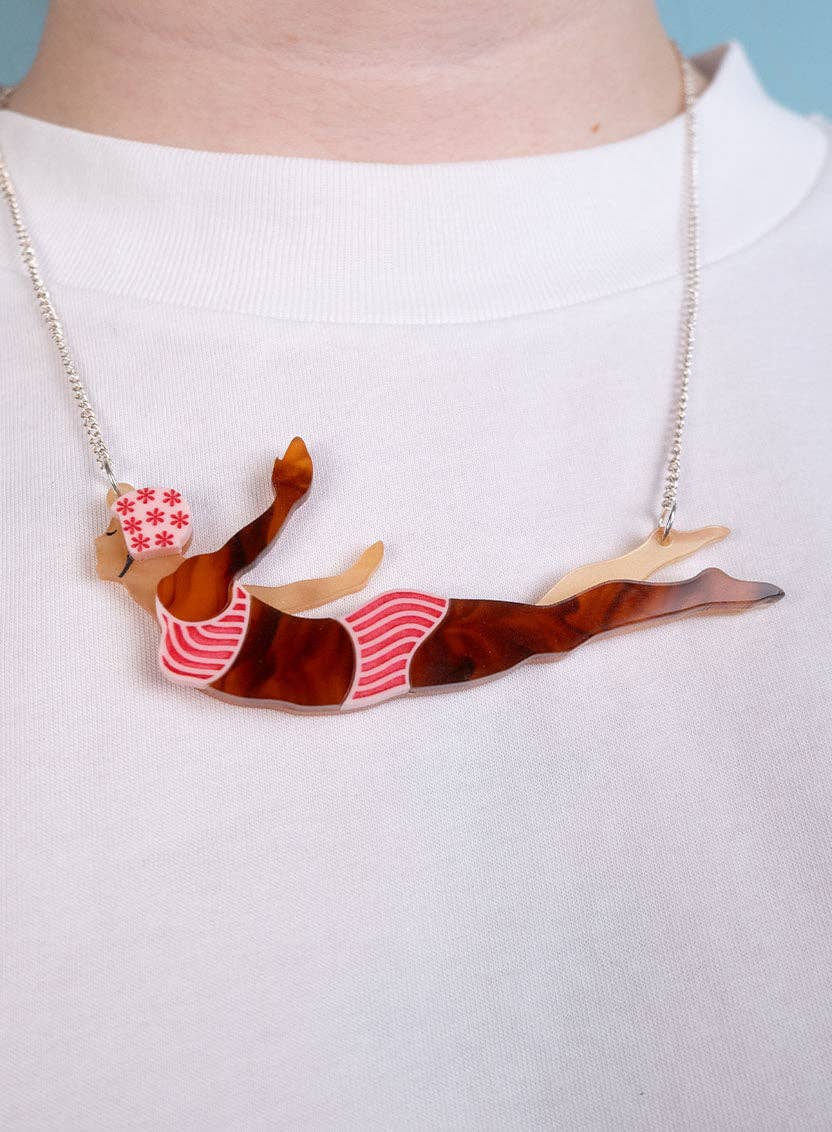 Wild Swimmer Statement Acrylic Necklace