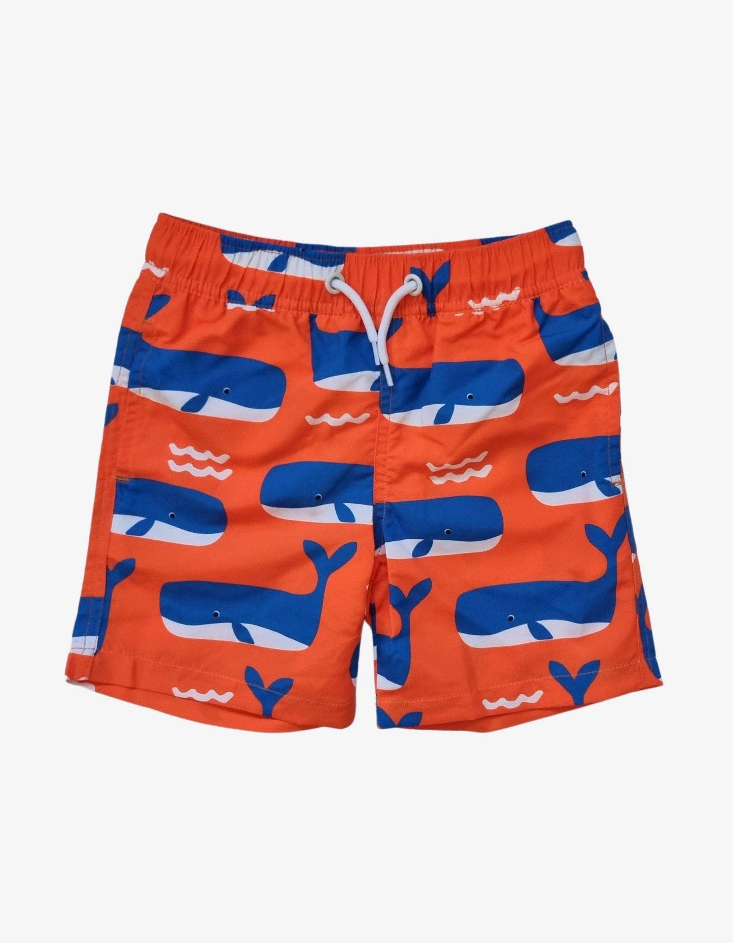 Whale Waves Print Swim Shorts