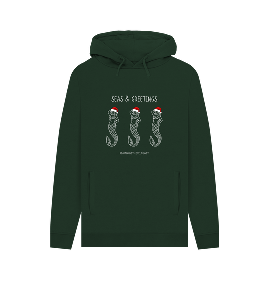 Evergreen Men's Festive Readymoney Mermaids Christmas Jumper Hoodie