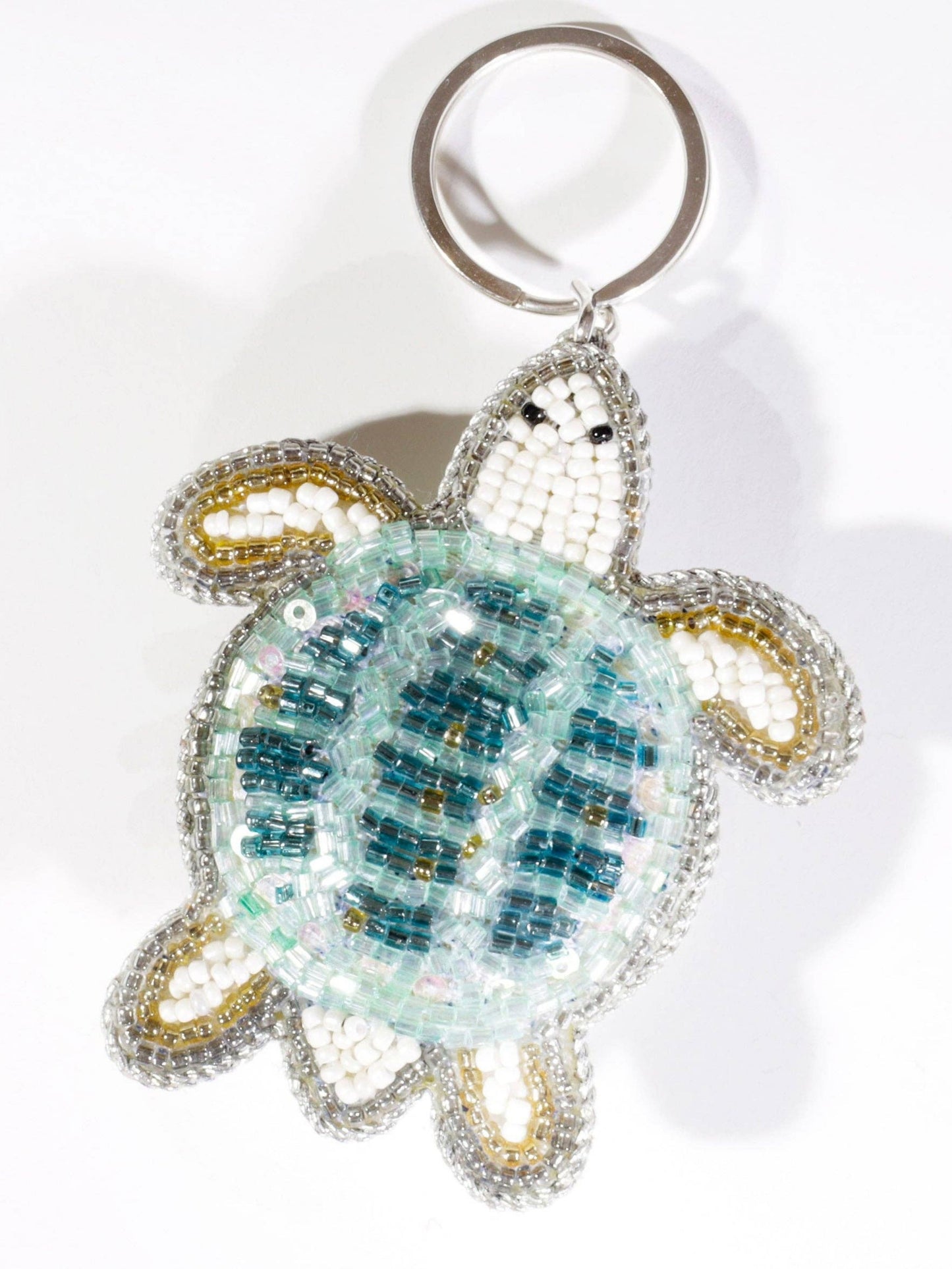 Beaded Turtle Keyring