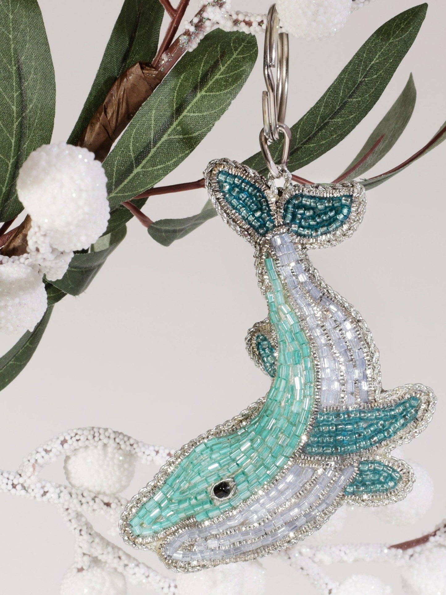 Beaded Whale Keyring