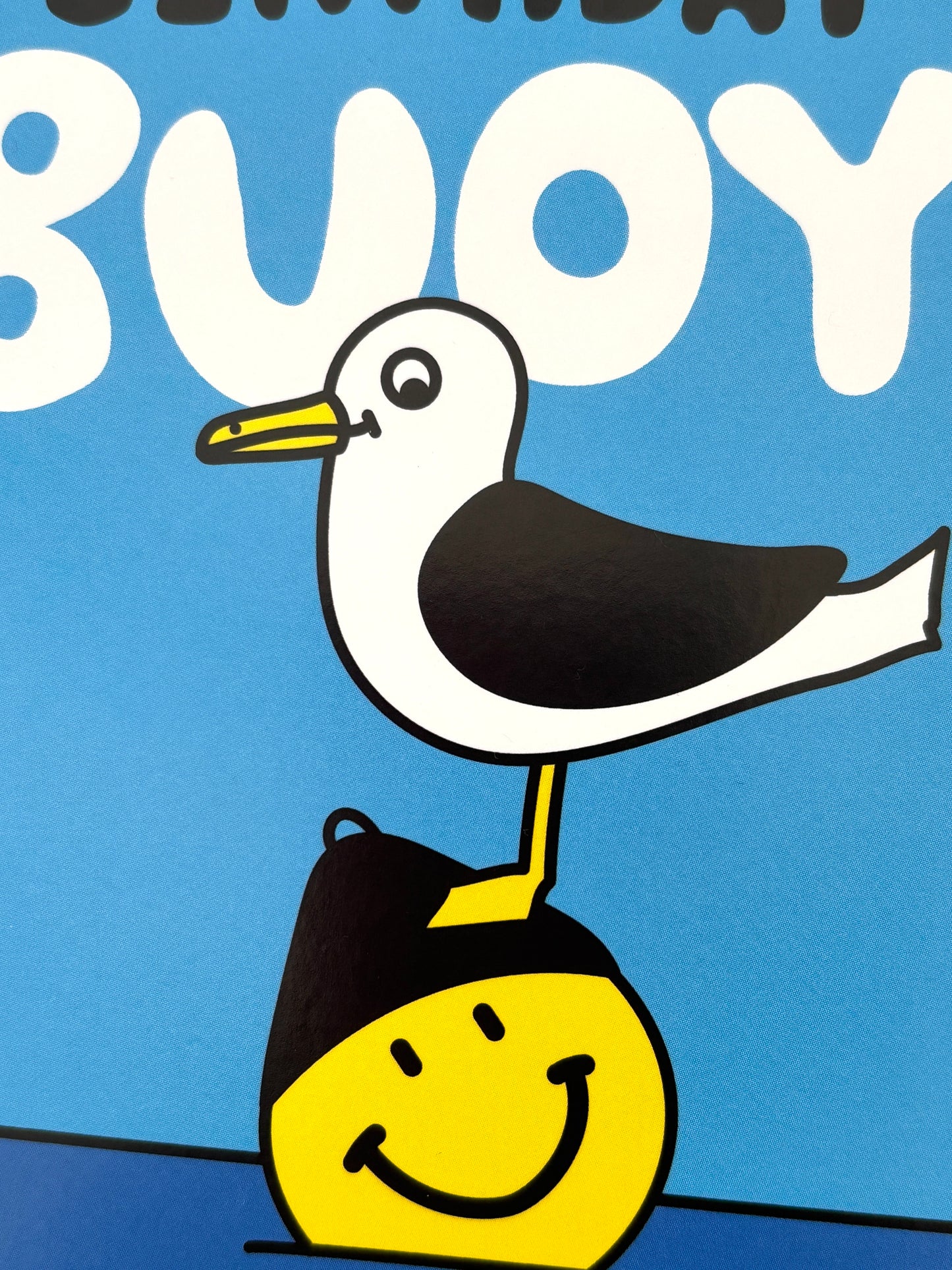 closeup shot of seagull birthday card—fun buoy pun, nautical theme, perfect for ocean-loving celebrants