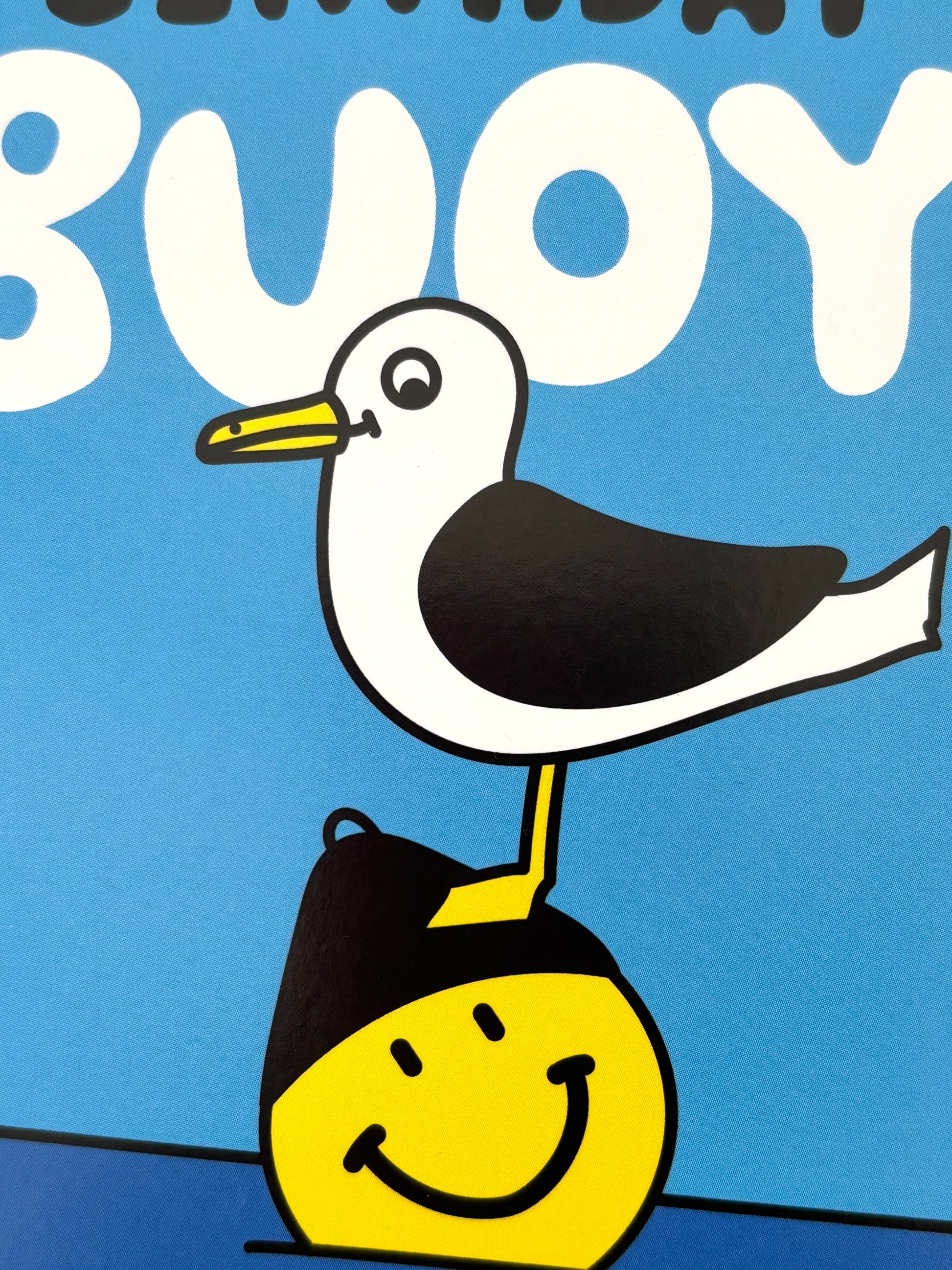 closeup shot of seagull birthday card—fun buoy pun, nautical theme, perfect for ocean-loving celebrants