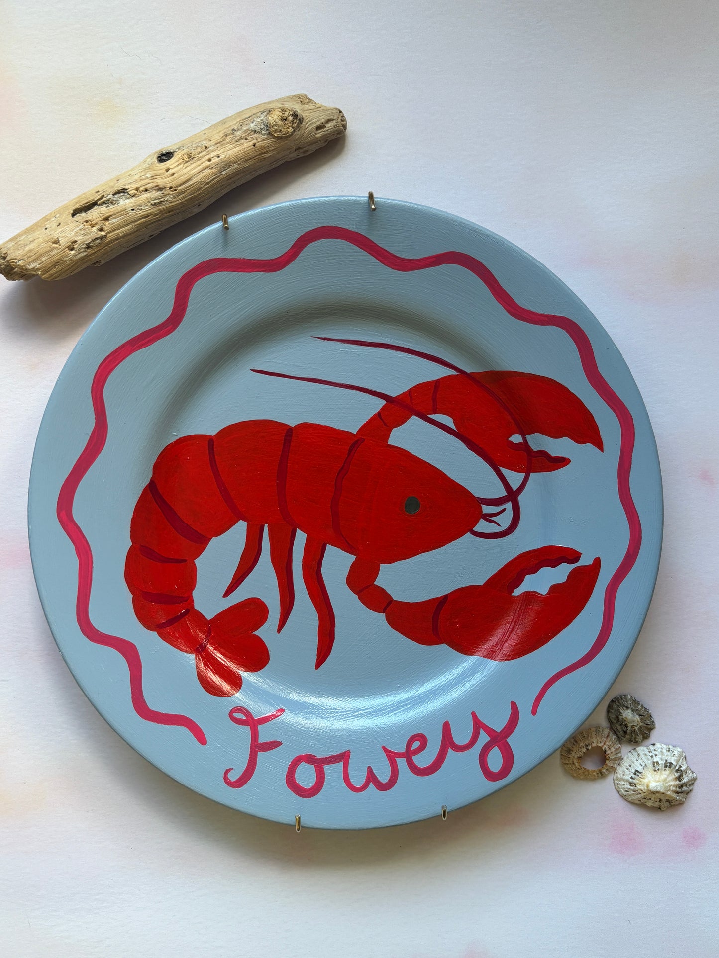 Handpainted Colourful Fowey Sealife Plates