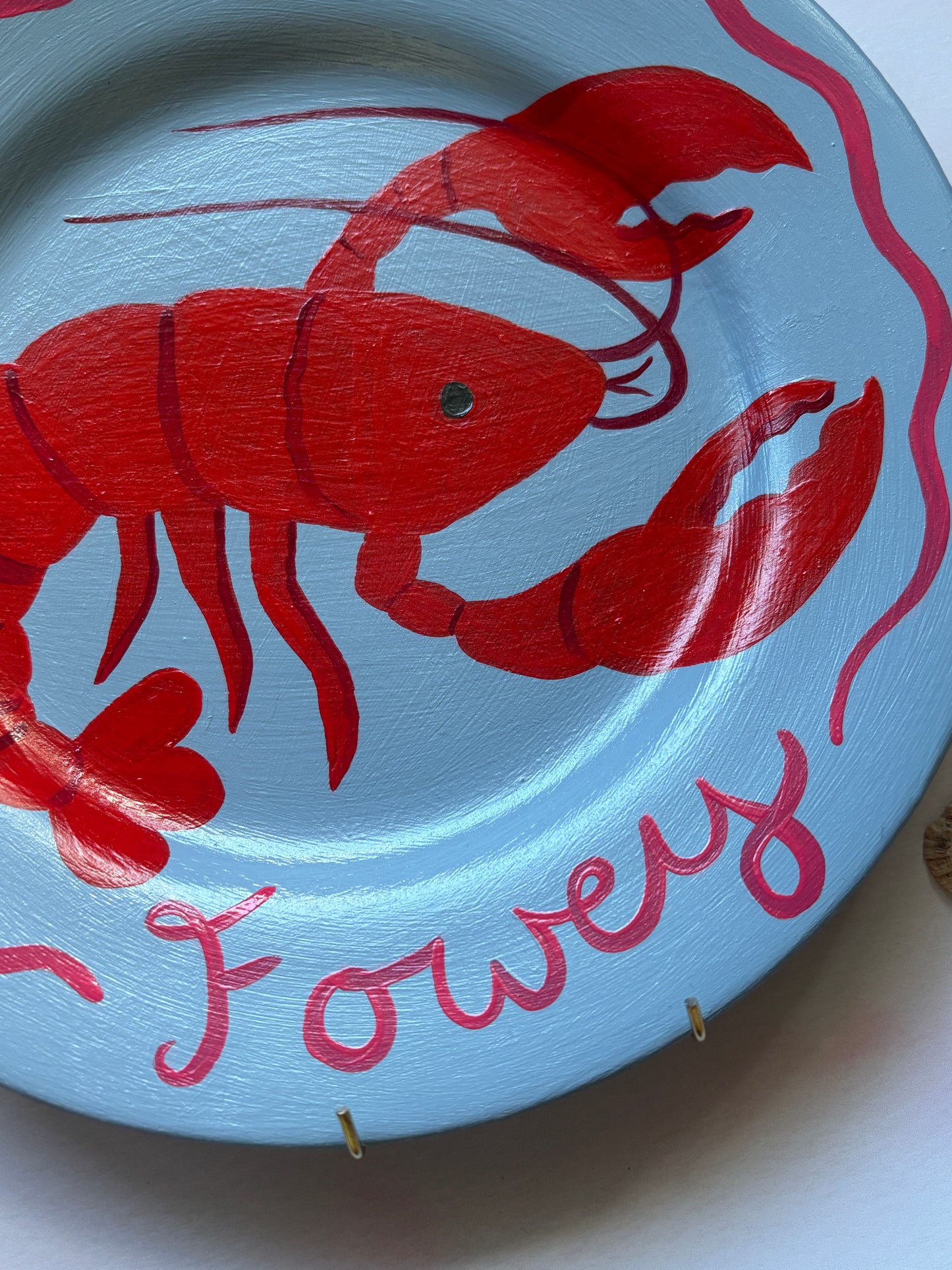 Handpainted Colourful Fowey Sealife Plates