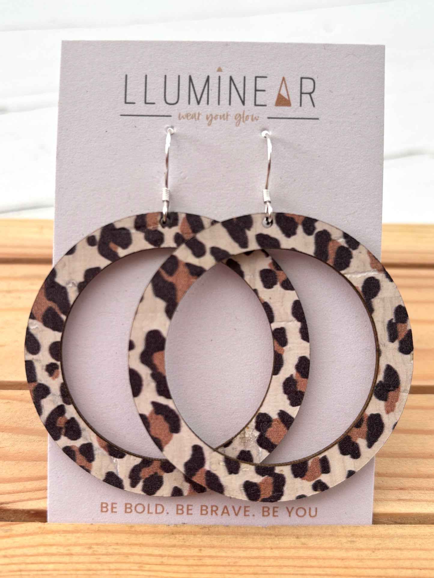 leopard print hoop earrings—lightweight, bold statement jewelry for everyday wear with fierce, trendy flair