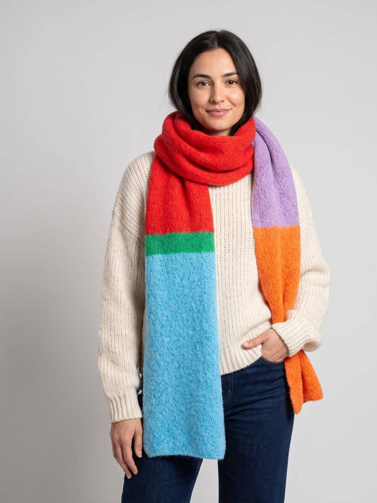 Colour Block Multi Brights Heavyweight Scarf