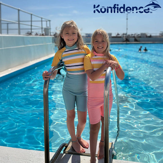 Gelato Mint or Pink Stripe Kids UV Swimsuit