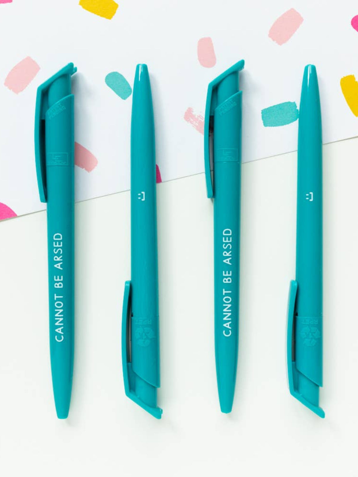 Turquoise Cannot Be Arsed Recycled Ballpoint Pen