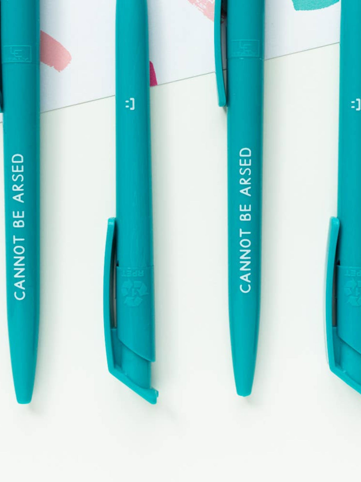 Turquoise Cannot Be Arsed Recycled Ballpoint Pen