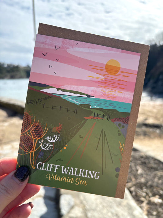 Cliff Walking  - Vitamin Sea Greetings Card