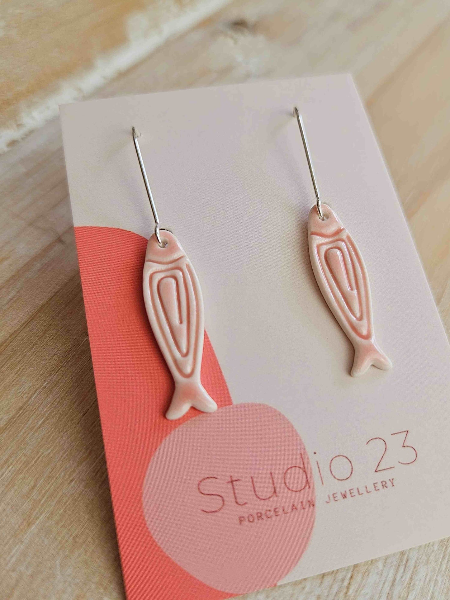 Drop Sardine Earring Pair