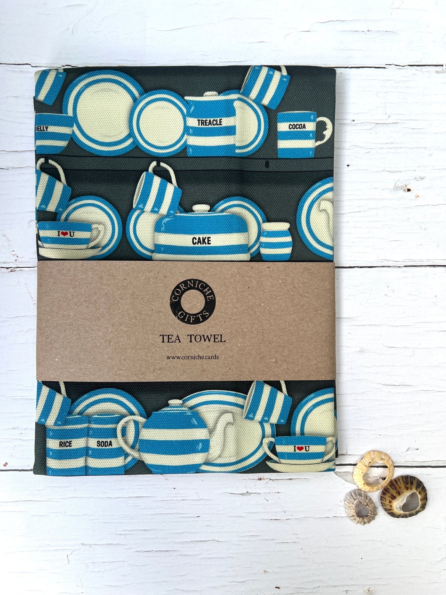 Cornish Stripes Dresser Tea Towel - Readymoney Beach Shop