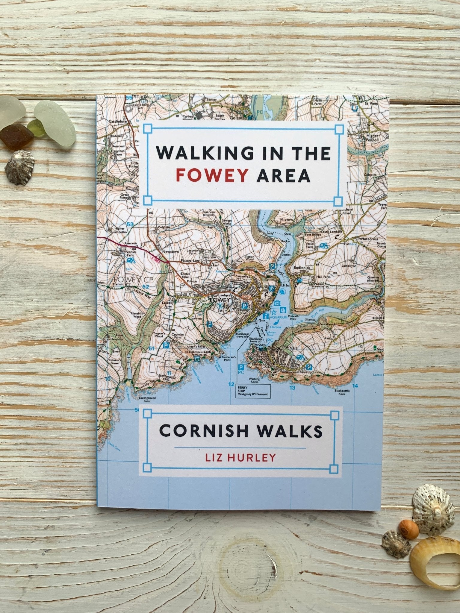 walking in the Fowey Area, a Cornish Walks guide book by Liz Hurley features detailed maps for coastal path and countryside hikes