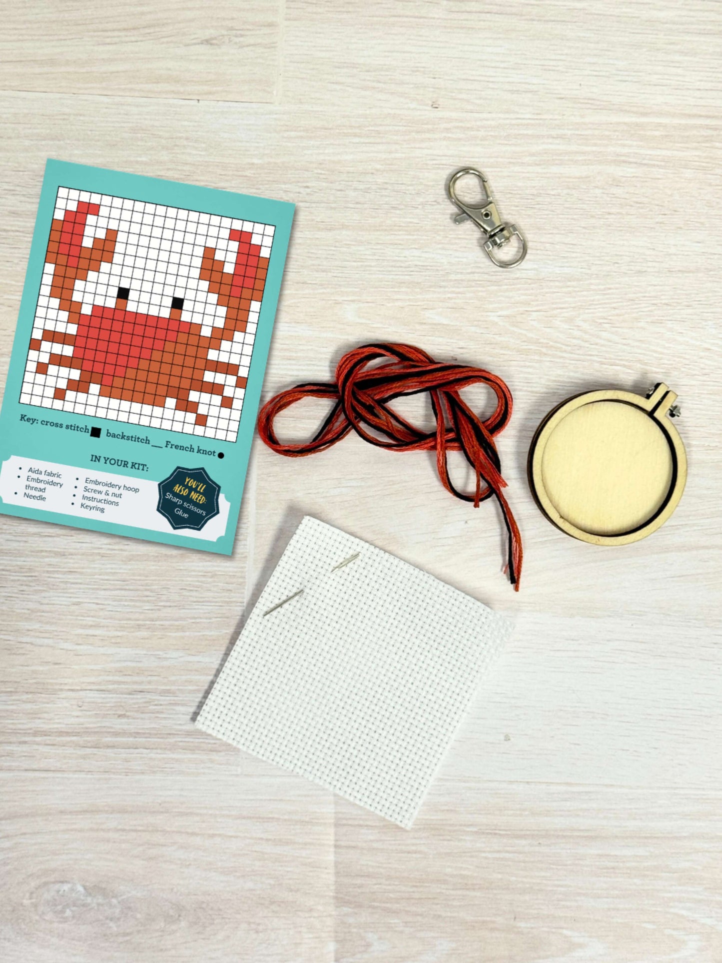 Always By Your Side Mini Crab Matchbox Cross Stitch Kit