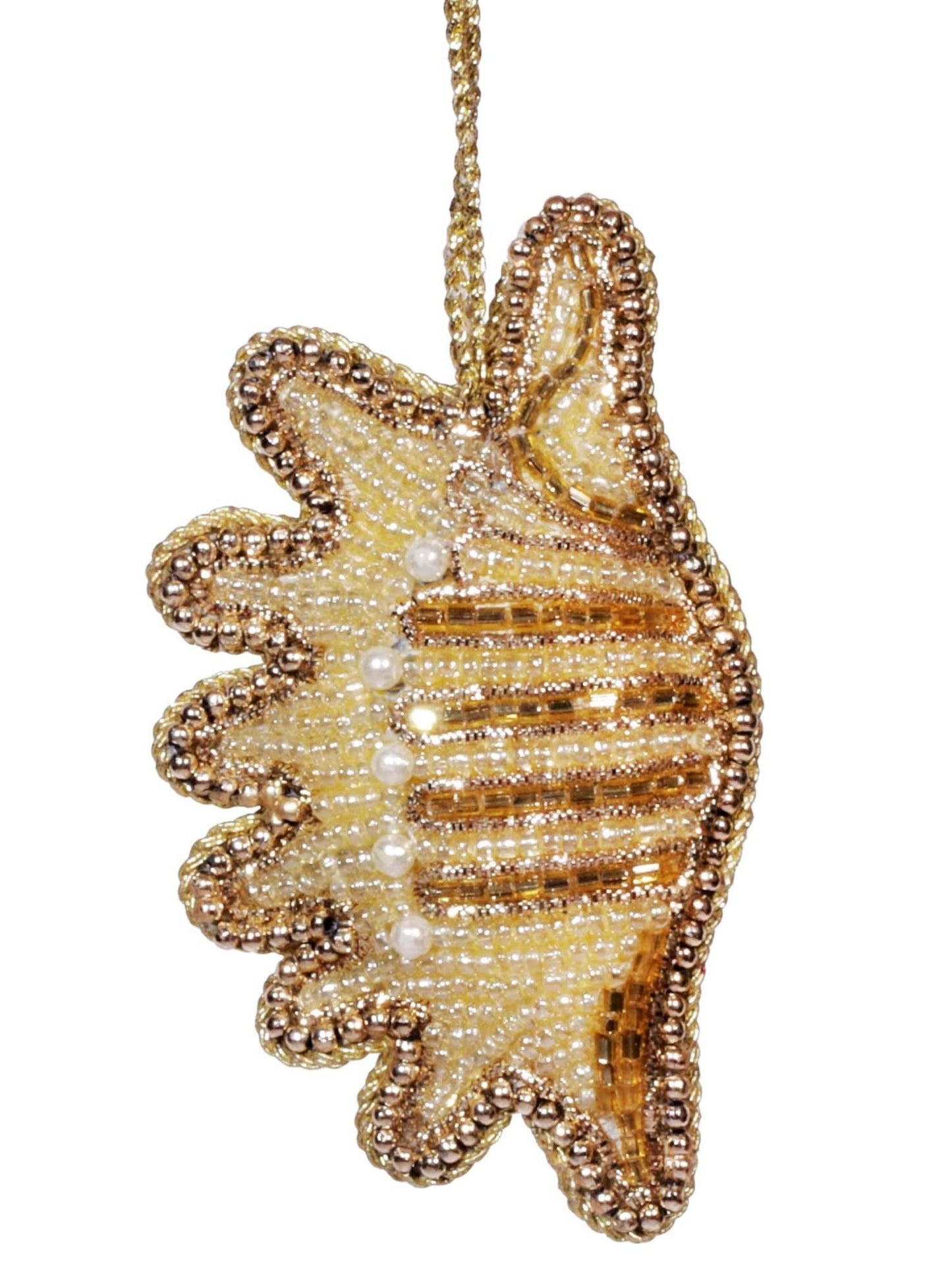 Beaded Gold Shell Hanging Decoration
