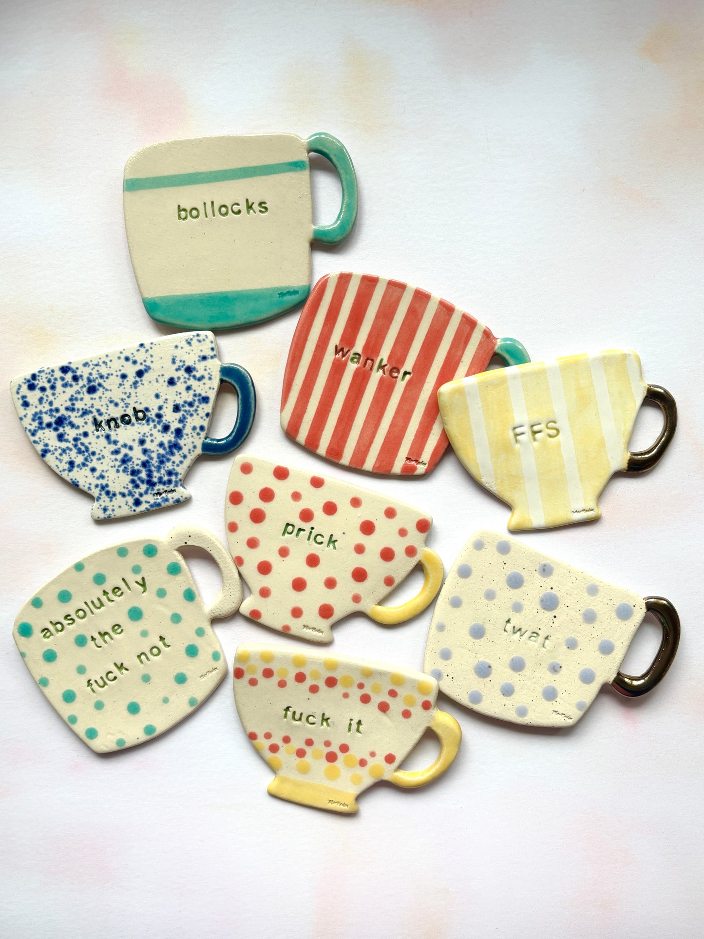 Cup of Swears Handmade Ceramic Magnets