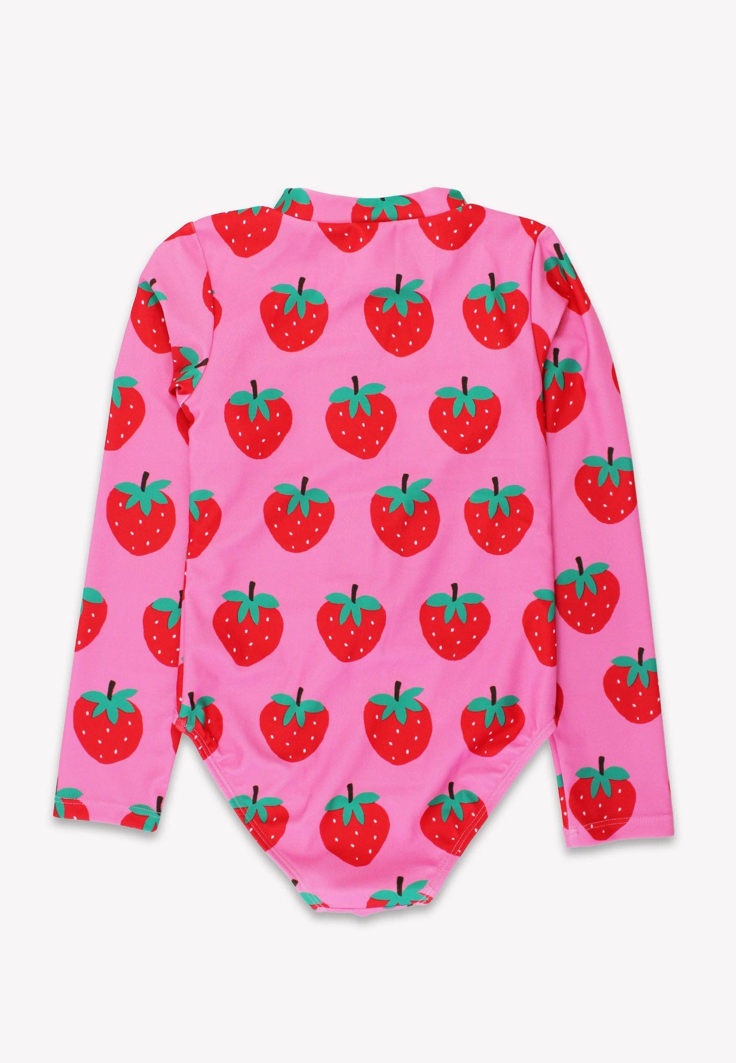 Strawberry Print Long-Sleeved Swimsuit
