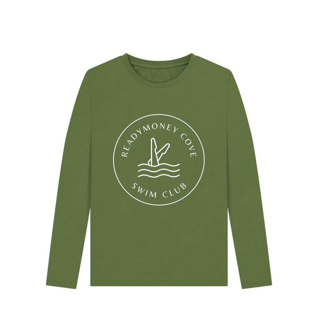 Khaki Readymoney Cove Swim Club Women's Long Sleeve T-Shirt