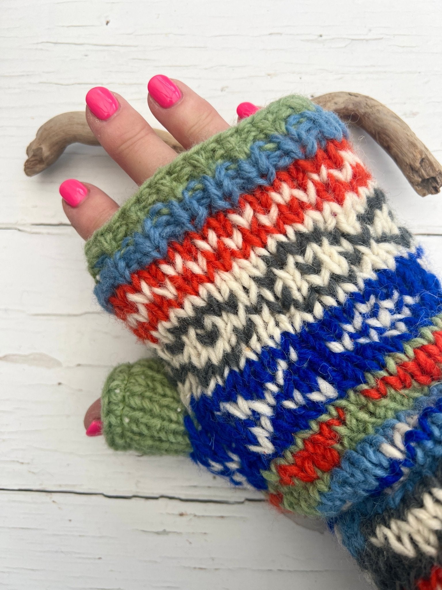 Fleece Lined Fingerless Gloves Hand Warmers - Readymoney Beach Shop