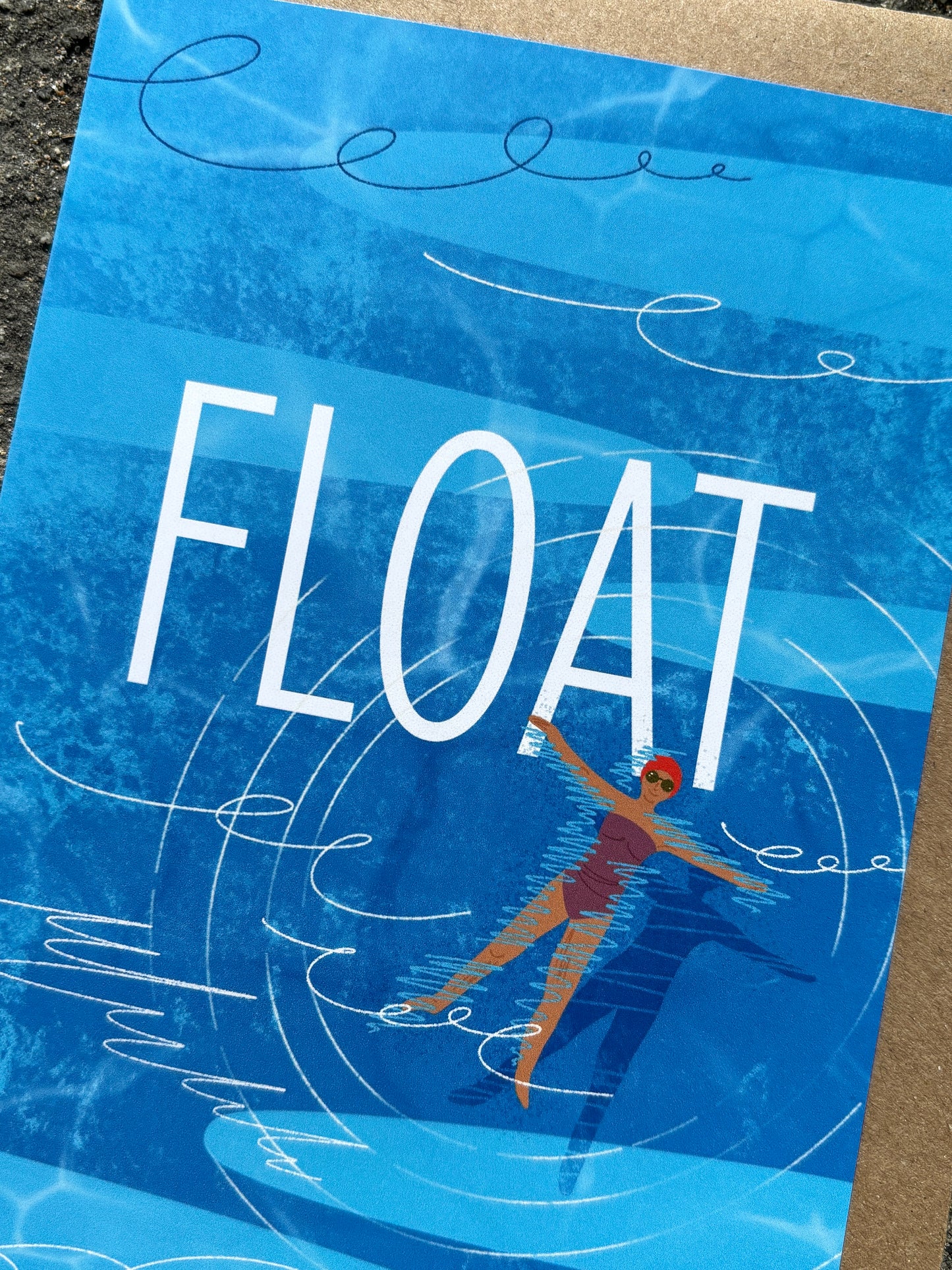 Float  - Swimming Inspired Greetings Card