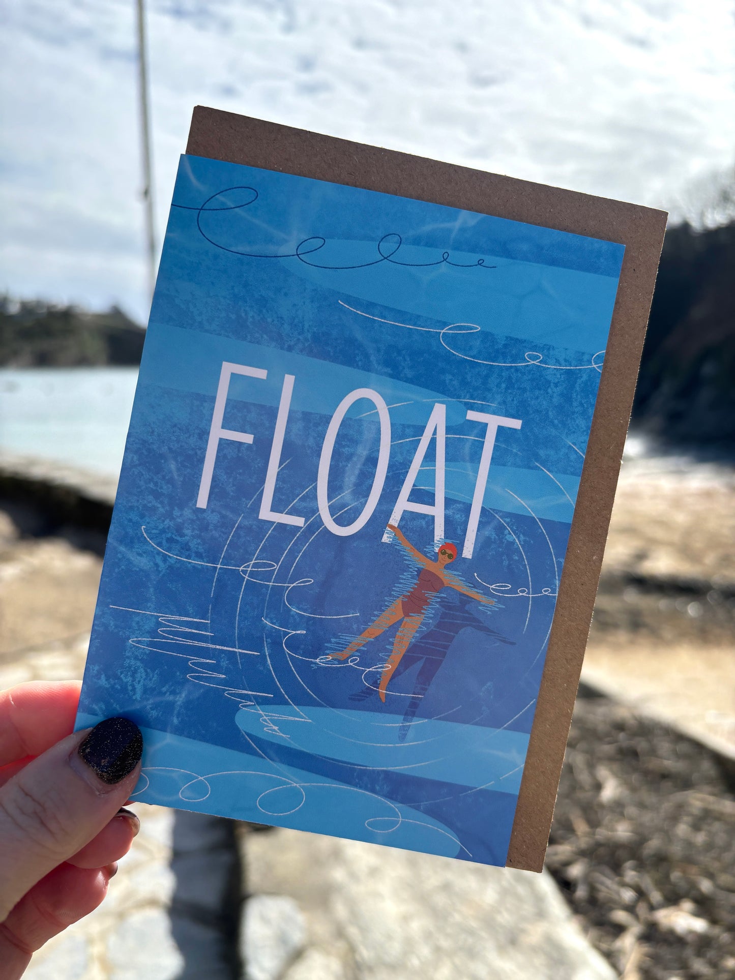 Float  - Swimming Inspired Greetings Card