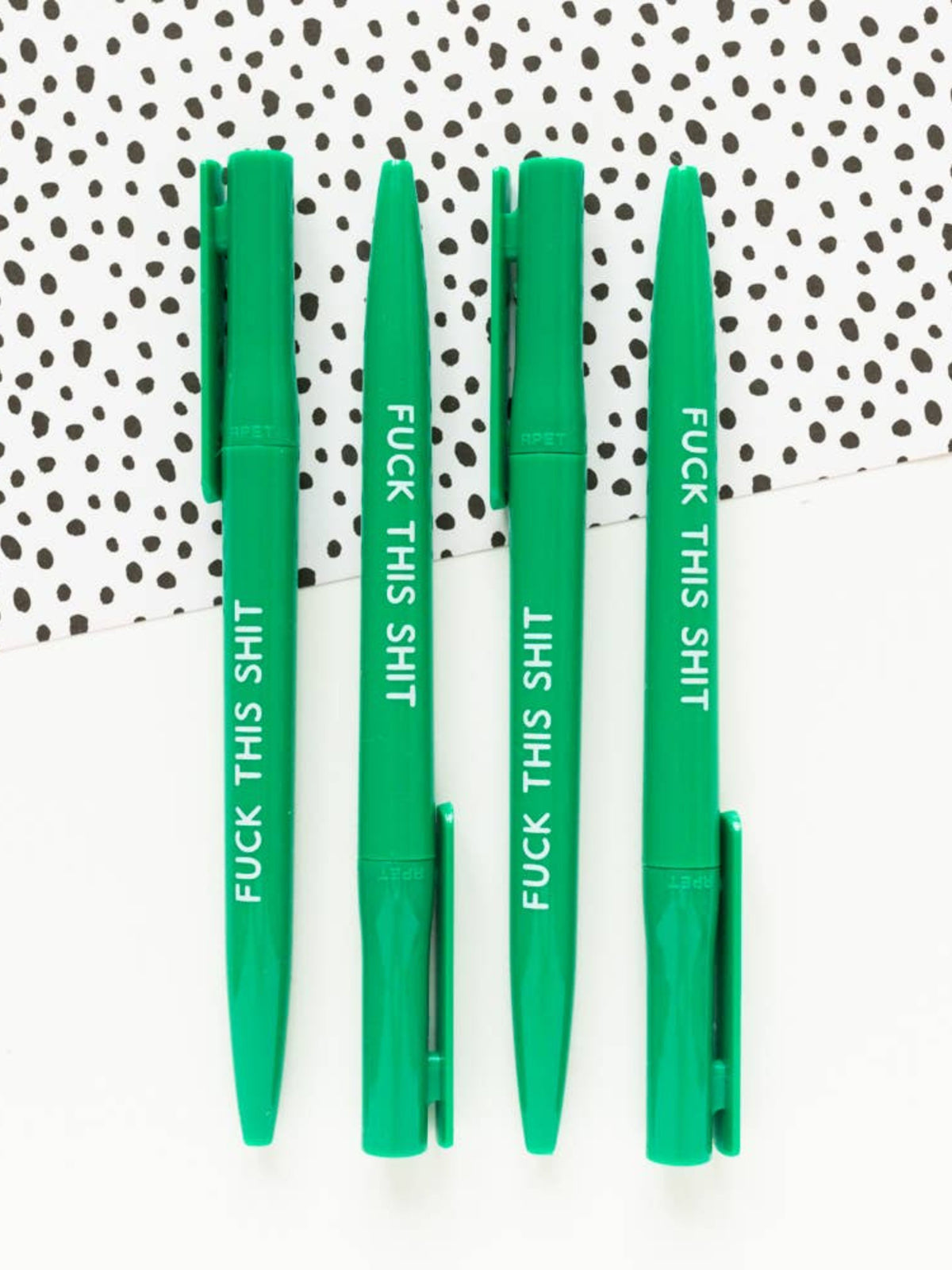 Fuck This Shit Green Recycled Eco Ballpoint Pen - Stationery