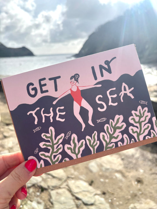 Get in the Sea Greetings Card