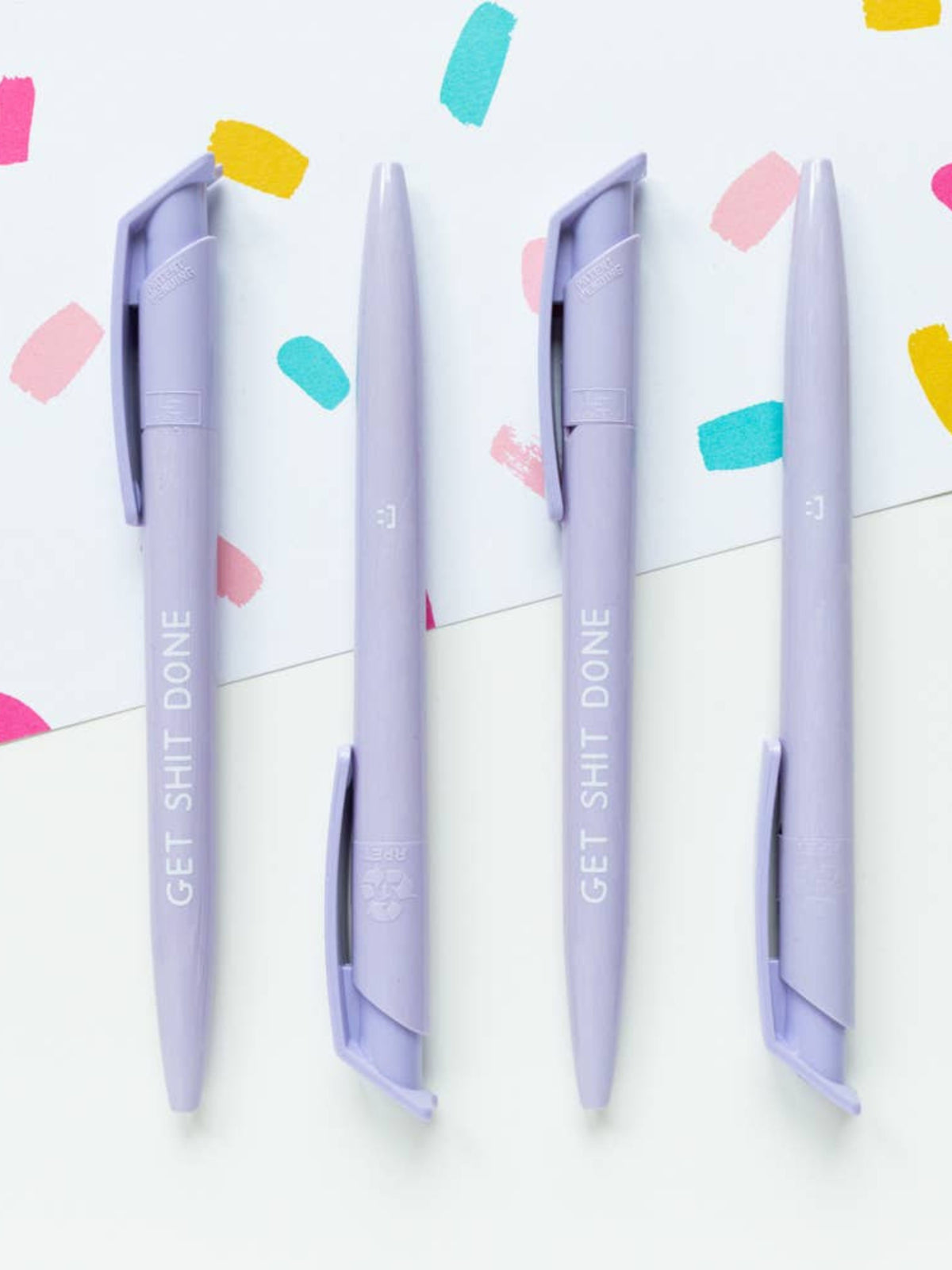Get Shit Done Lilac Recycled Eco Ballpoint Pen - Stationery
