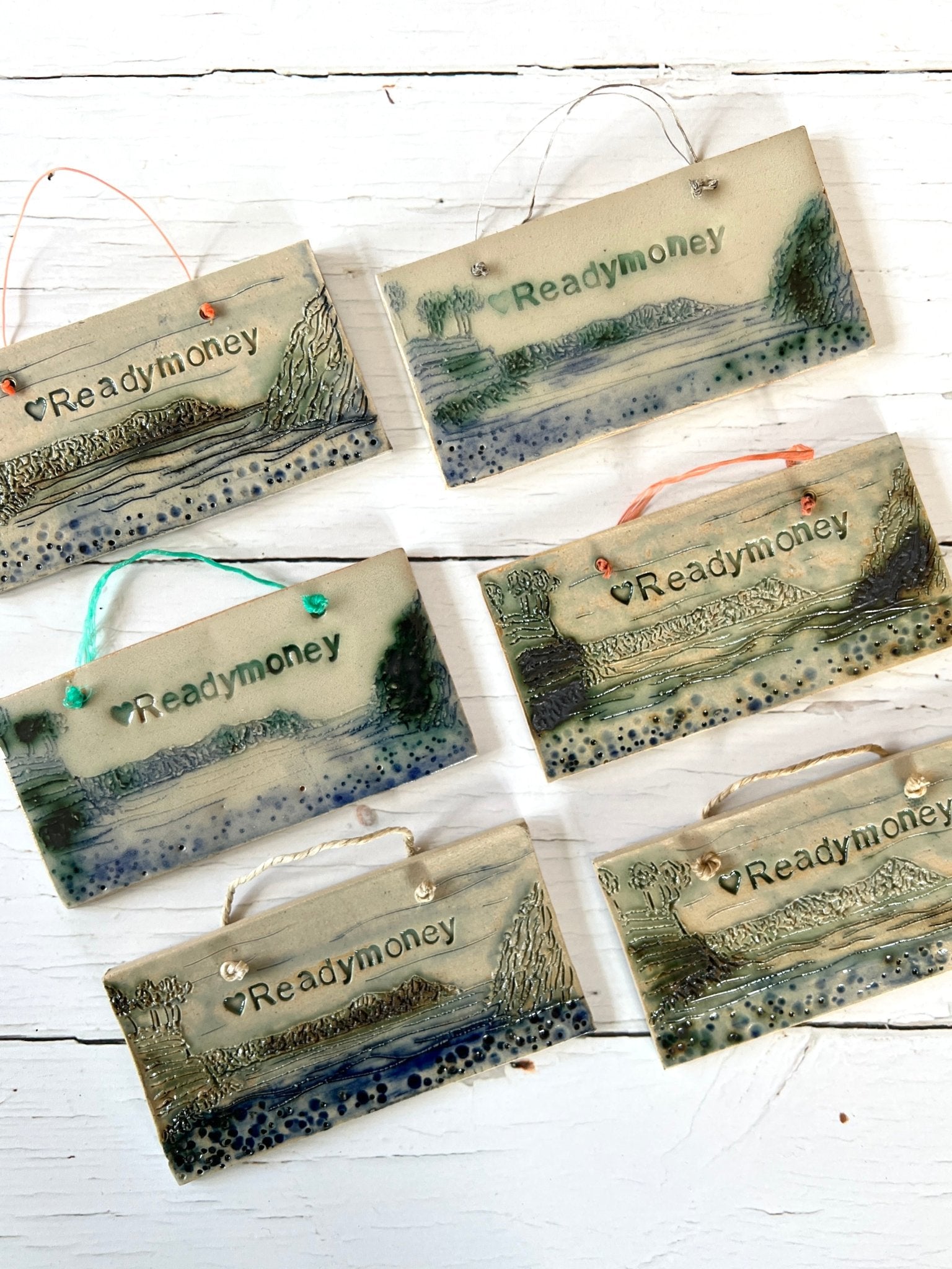 Glazed Ceramic Readymoney Hanging Plaque - Readymoney Beach Shop