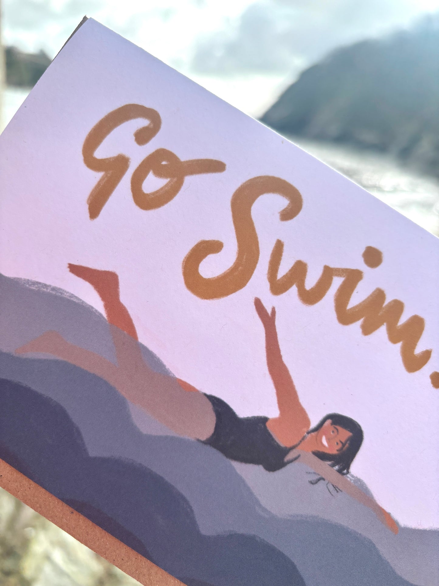 Go Swim! Greetings Card