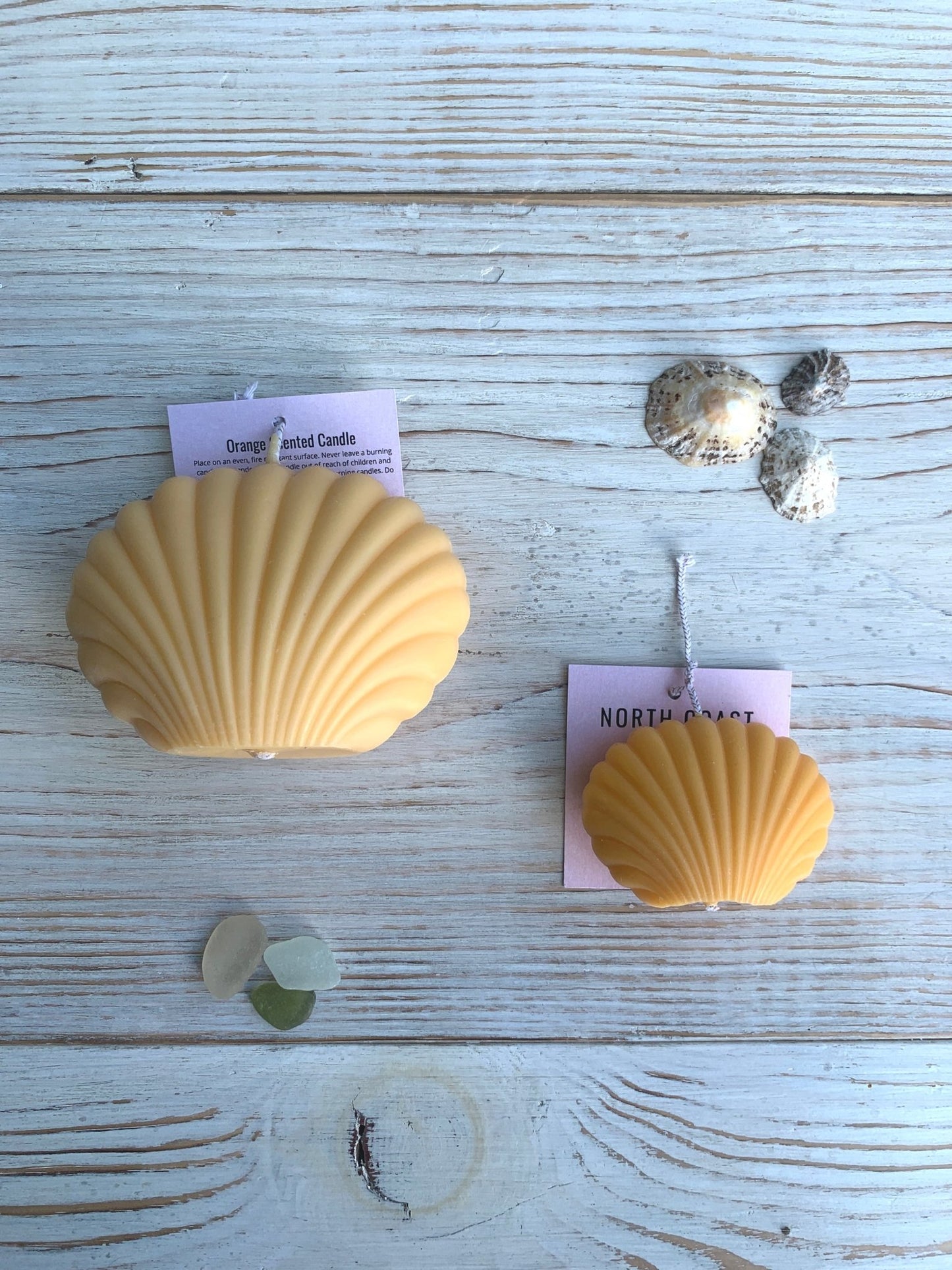 Handpoured Shell Candle (two sizes) - Readymoney Beach Shop